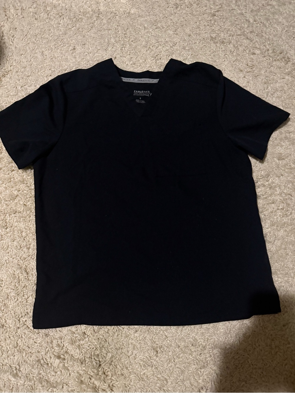 Fabletics Black V-Neck Top and Drawstring Pants Set - Picture 2 of 8